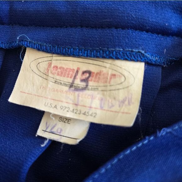 Team Leader Blue And White Cheerleader Mini Pleated Skirt - Picture 3 of 3